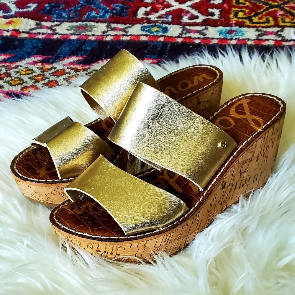Sam Edelman Gold Rydell Wedges